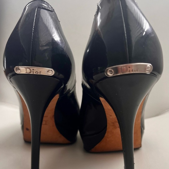 Dior Peep Toe Patent Pumps - Picture 6 of 7